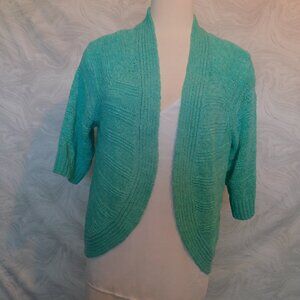 Green Cardigan Women's Size XL Short Sleeve (139)